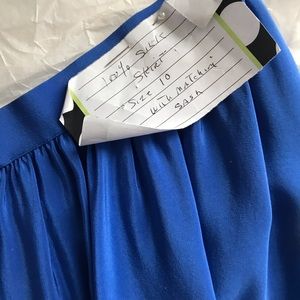 Linen top silk skirt